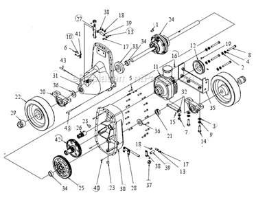Page Z Diagram and Parts List for MK-4030HY  MK Diamond Concrete Saw